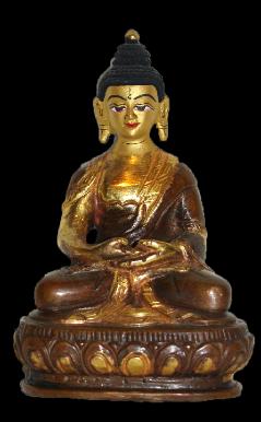 real gold painted buddha statue